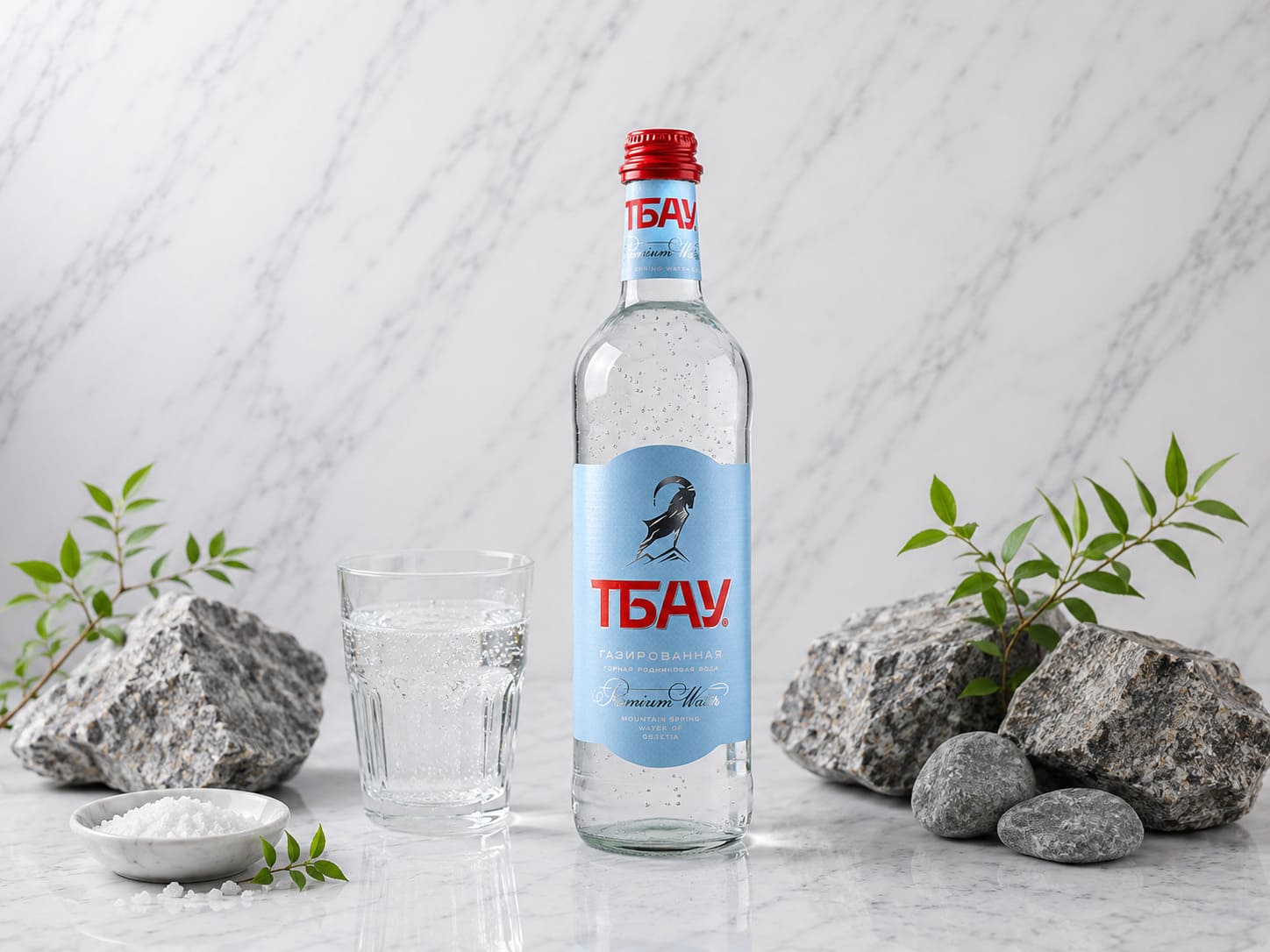 Вода «Тбау» с газом